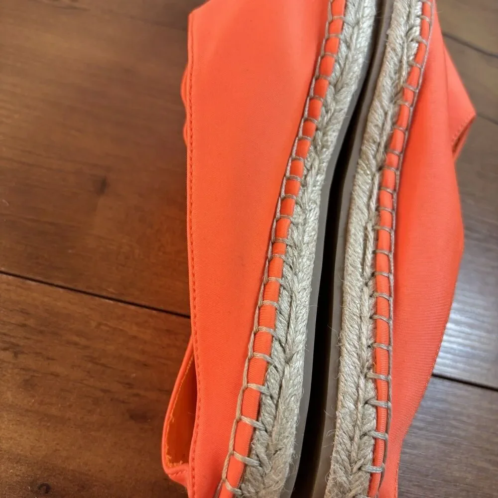 Urban Outfitters Neoprene Neon Orange Espadrille Slip-On Size 6 M